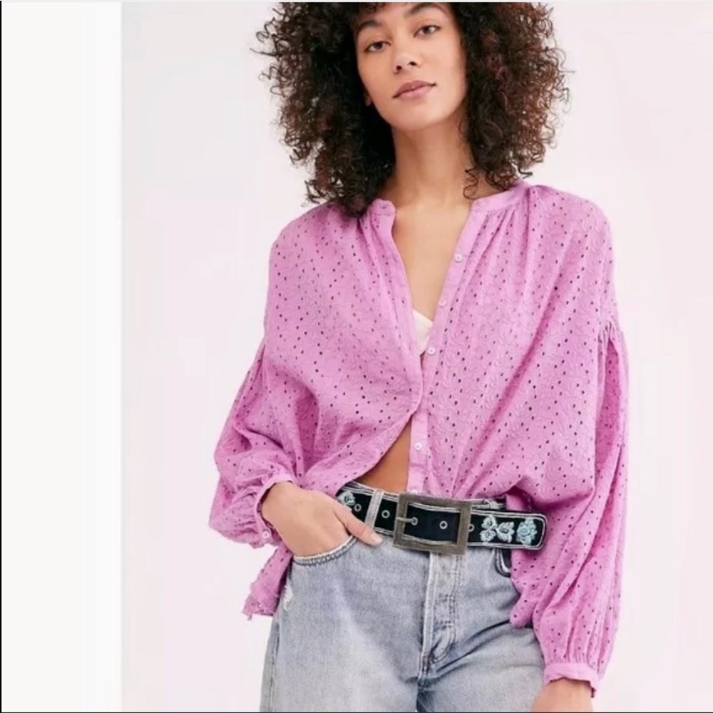 $128 NWT Free People |ANthropologie Barbicore Maddison top women size Small